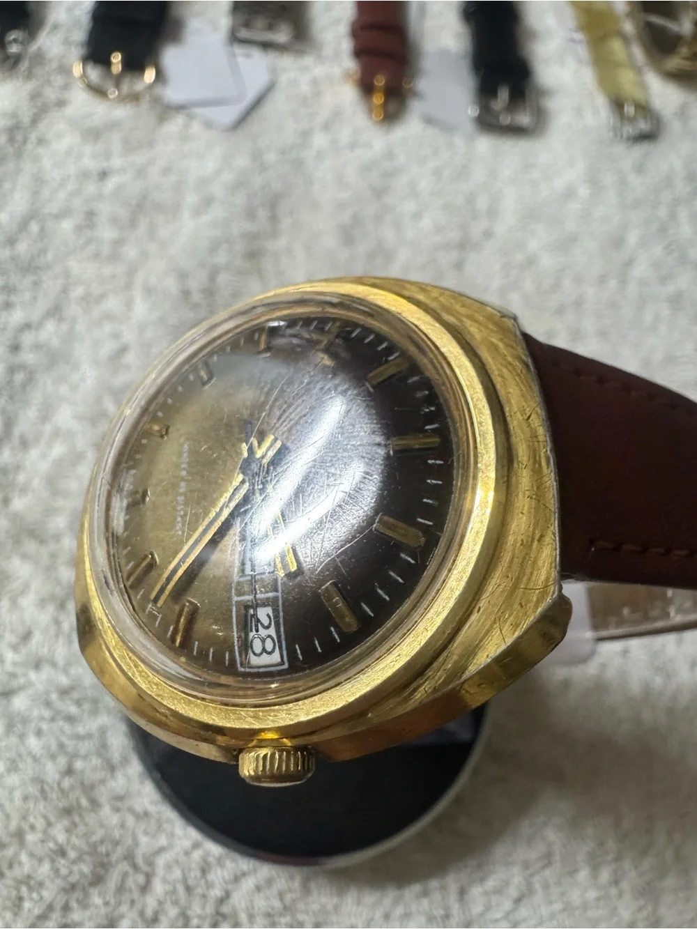 Timex Gold-Tone Case Brown Dial Men's Watch